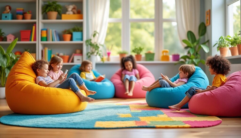 entdecken sie bequeme sitzsäcke für kinder, die mehr komfort und spaß im spielzimmer bieten.